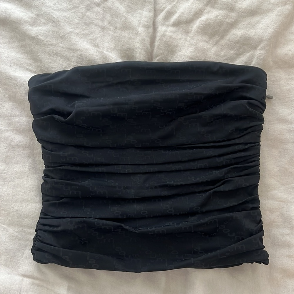 Miaou Black Silky Corset Top with Side Zipper | Size S | worn once